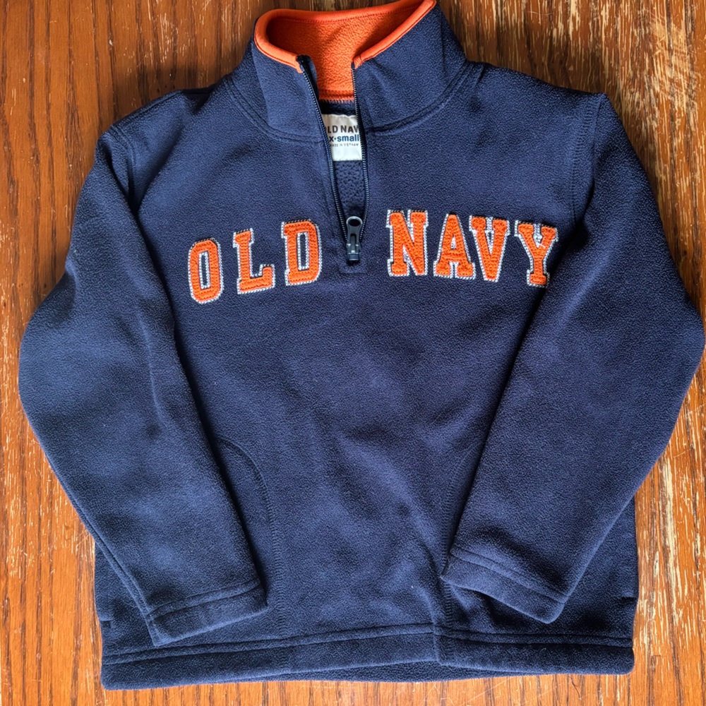 Old Navy fleece quarter zip kids sz XS